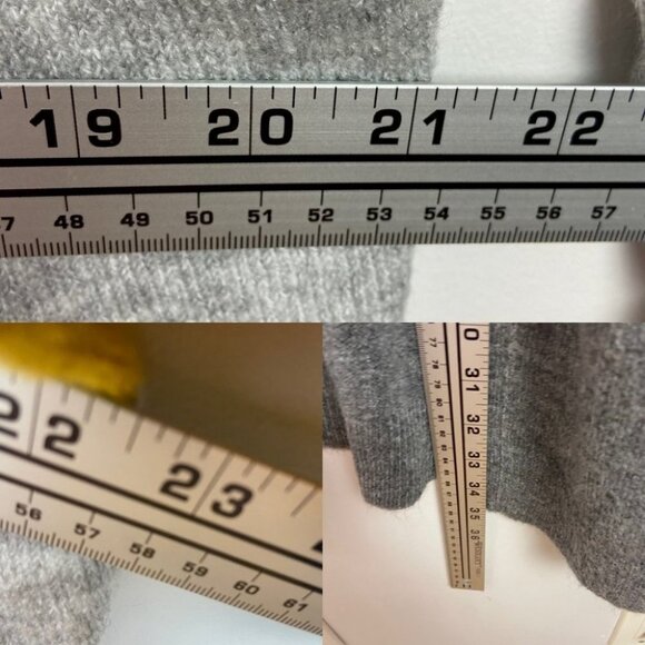 JDY Colorblock Knit Cardigan Yellow Grey Size Large Oversized Sweater Bohemian L - Picture 12 of 13